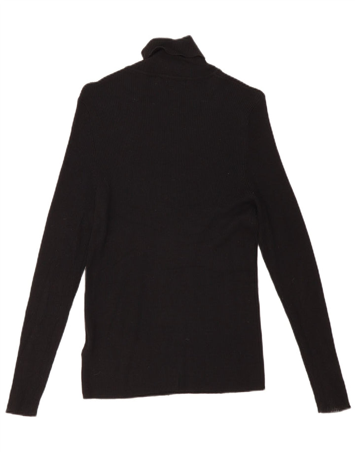 Marks & Spencer Top da donna a maniche lunghe UK 16 Large in viscosa nera
