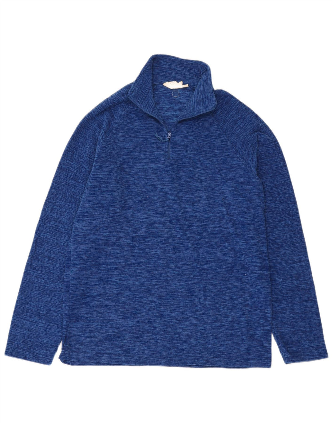 Maglione in pile da uomo con zip e collo Mountain Warehouse medio blu navy screziato