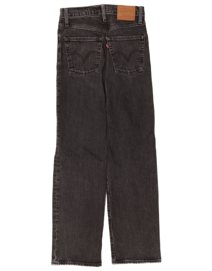 Jeans dritti a gabbia toracica da donna Levi's W24 L28 in cotone grigio