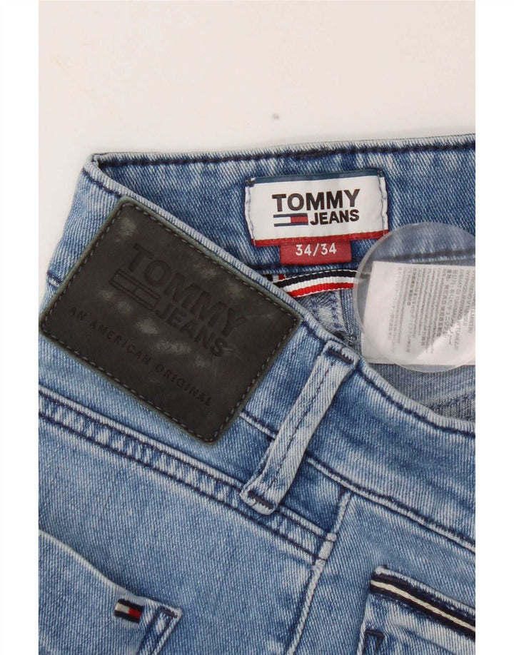 Jeans slim da uomo Tommy Hilfiger W34 L34 cotone blu