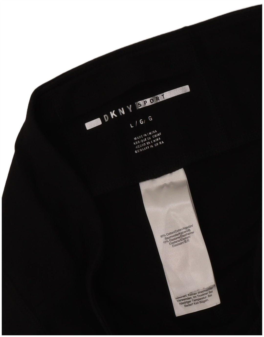 Leggings grafici da donna Dkny UK 14 grande cotone nero
