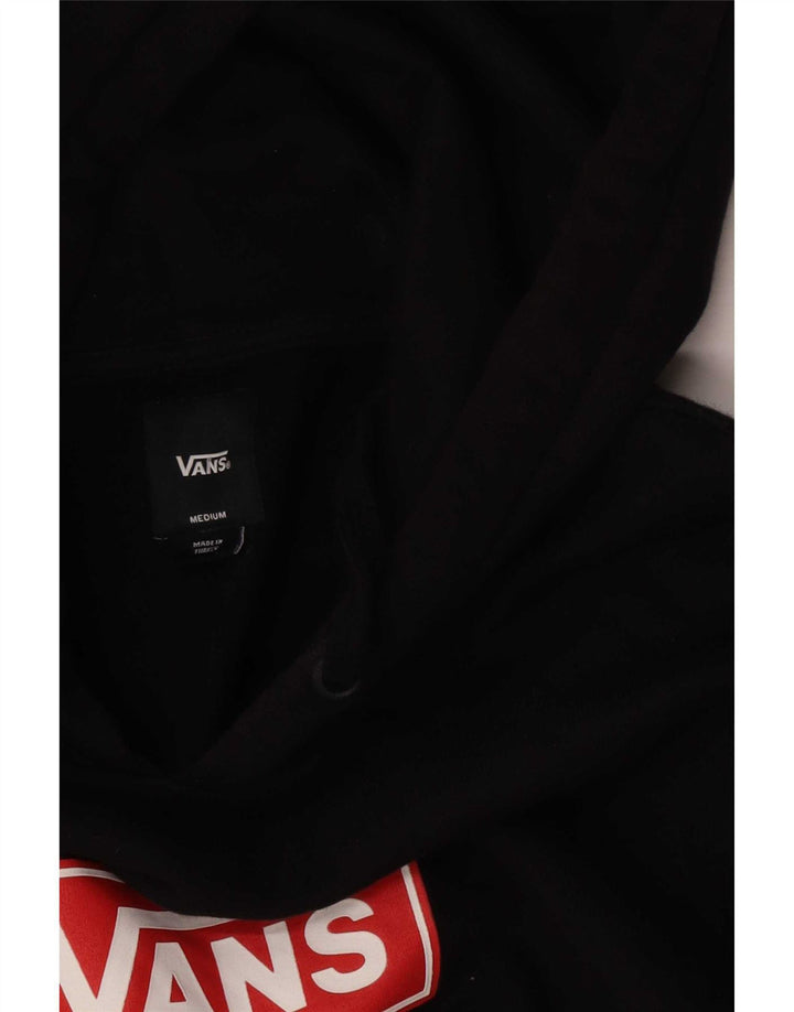 Felpa con cappuccio grafica da uomo Vans media nera