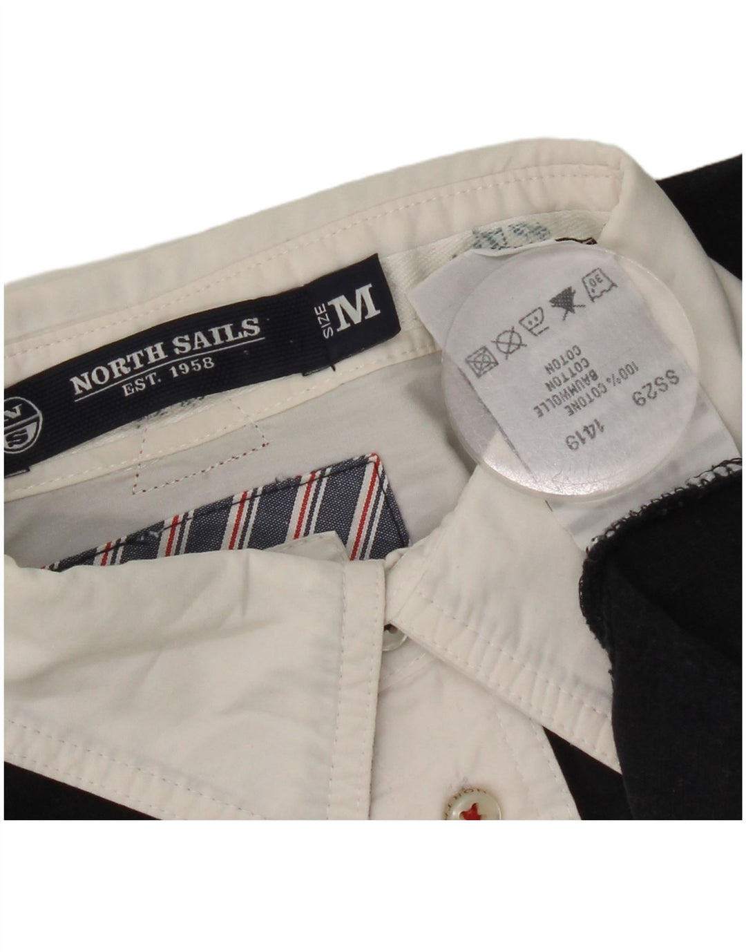Polo da rugby grafica da uomo North Sails a blocchi di colore blu navy medio