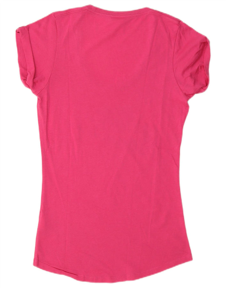T-shirt grafica oversize da donna Nike UK 6 XS rosa poliestere