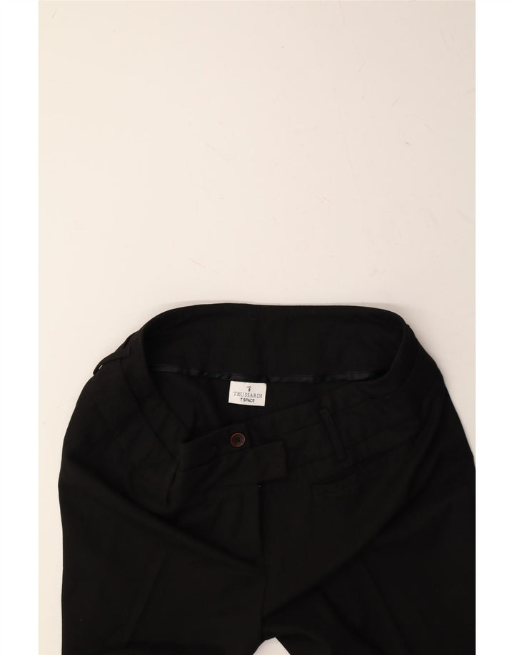 TRUSSARDI Womens Straight Casual Trousers IT 44 Medium W32 L30 Black Vintage Trussardi and Second-Hand Trussardi from Messina Hembry 