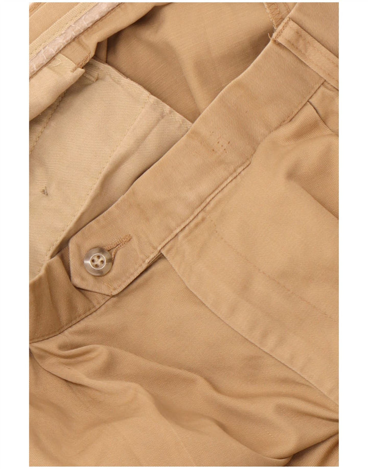 DOCKERS Pantaloni da abito dritti da uomo W40 L30 in cotone beige