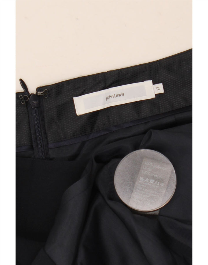 Gonna a tubino da donna John Lewis UK 12 media W30 poliestere blu navy