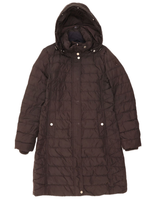 Cappotto imbottito con cappuccio da donna Tommy Hilfiger UK 16 piccolo poliestere nero