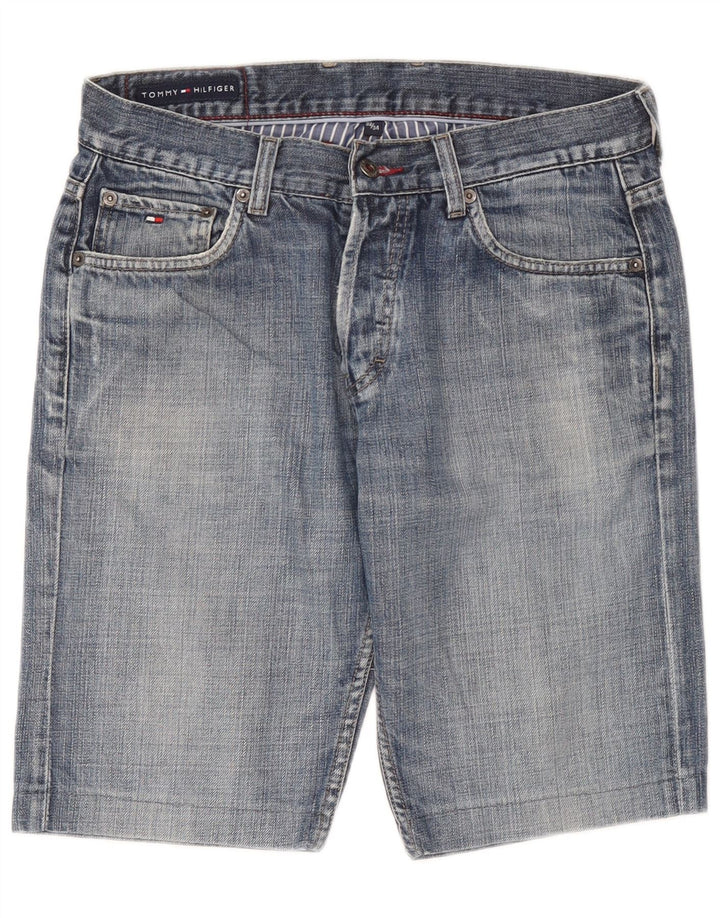 Pantaloncini di jeans da uomo Tommy Hilfiger W32 cotone blu medio