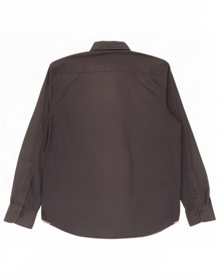 Camicia da uomo Regular Fit Marlboro Classics Large in cotone grigio