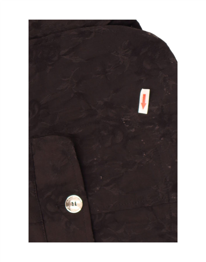 Giacca blazer da donna a 2 bottoni Perte by Krizia taglia 25 grande floreale nero