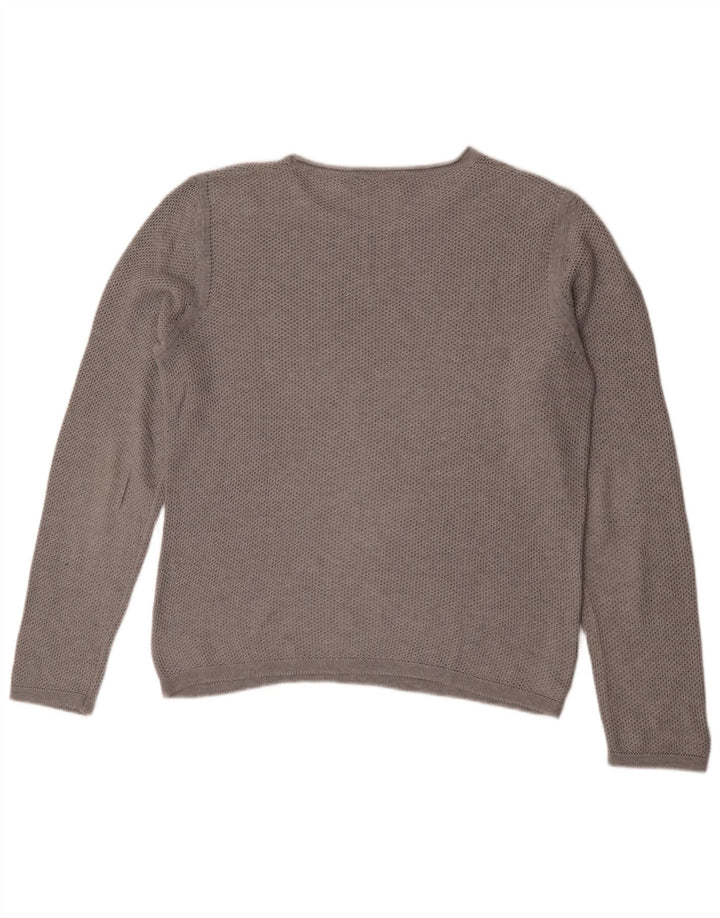 Maglione maglione con scollo a barca da uomo Fred Perry XL in cotone grigio