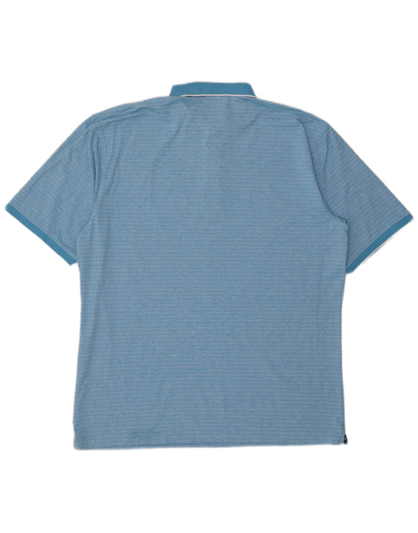 Polo da golf da uomo Calvin Klein 3XL in cotone a righe blu