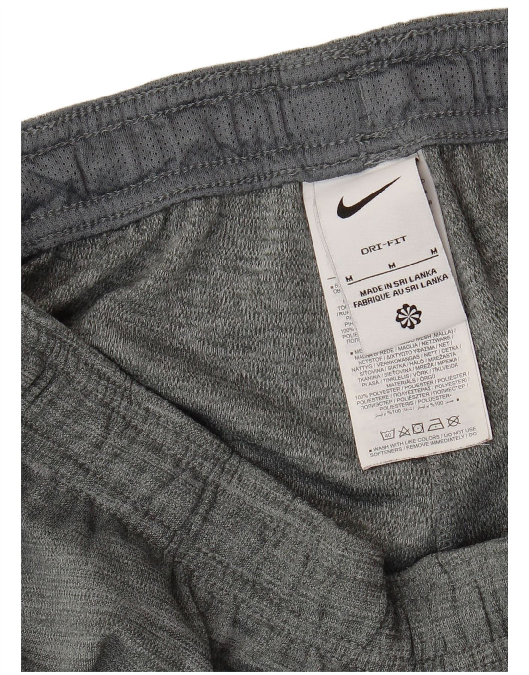 Pantaloni da tuta NIKE Dri Fit da uomo in poliestere grigio medio