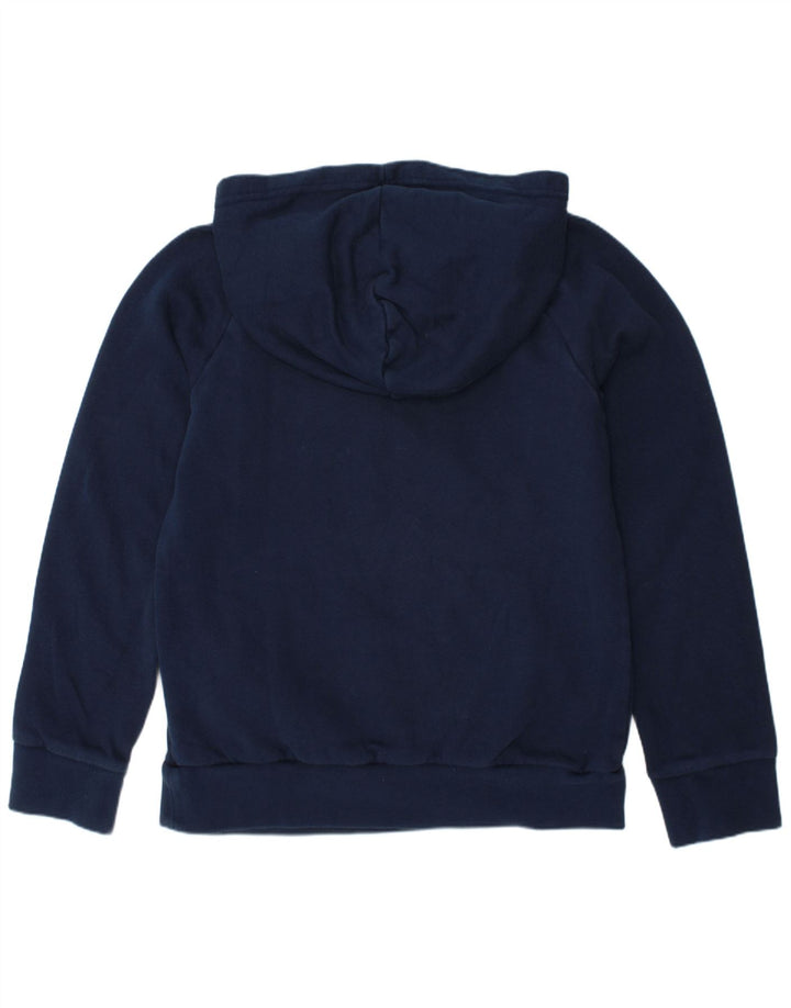 UNDER ARMOUR Boys Hoodie Jumper 9-10 Years Medium Navy Blue Cotton