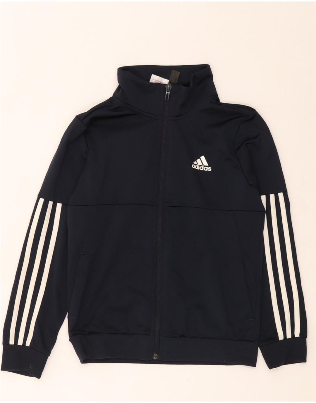 Giacca top della tuta da ragazzo ADIDAS 9-10 anni in poliestere blu navy