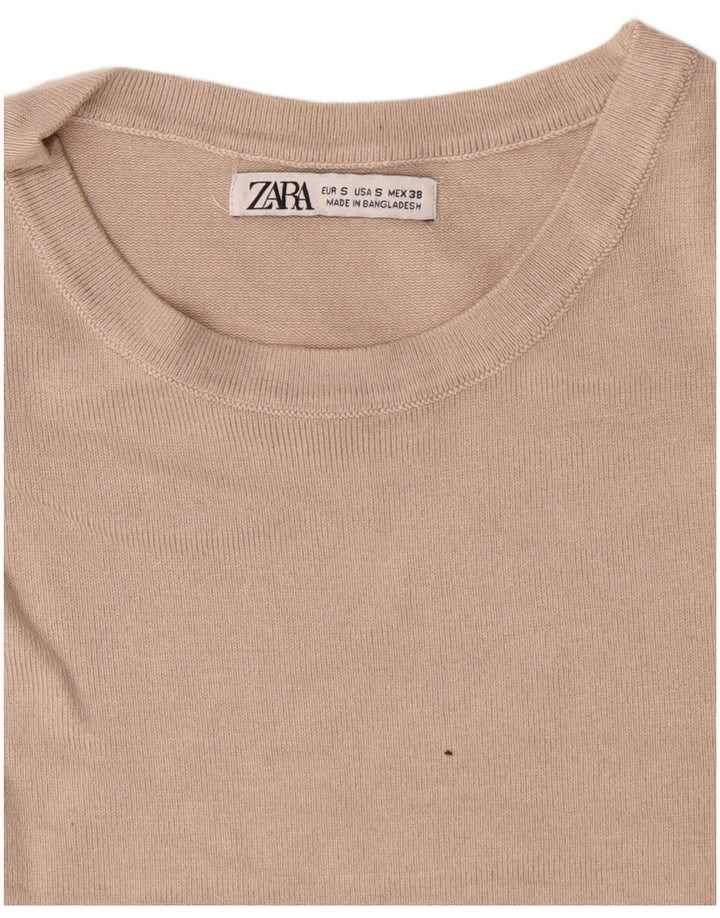Maglione maglione girocollo da uomo Zara piccolo beige
