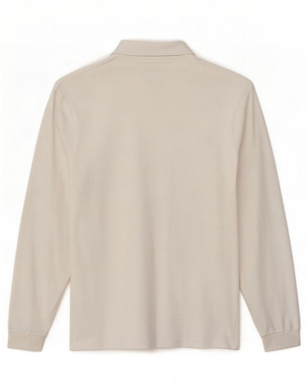 Polo Kappa Uomo Manica Lunga Small Bianca in Cotone