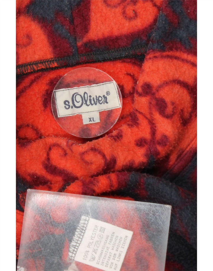 Maglione in pile da uomo S.Oliver XL in poliestere floreale blu navy