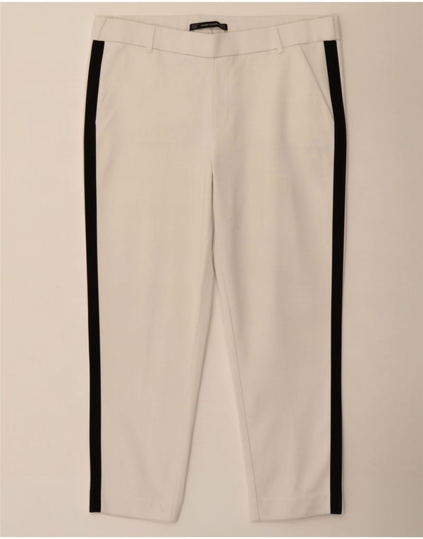 Pantaloni corti Zara Trafaluc da donna medi W28 L24 color block bianco