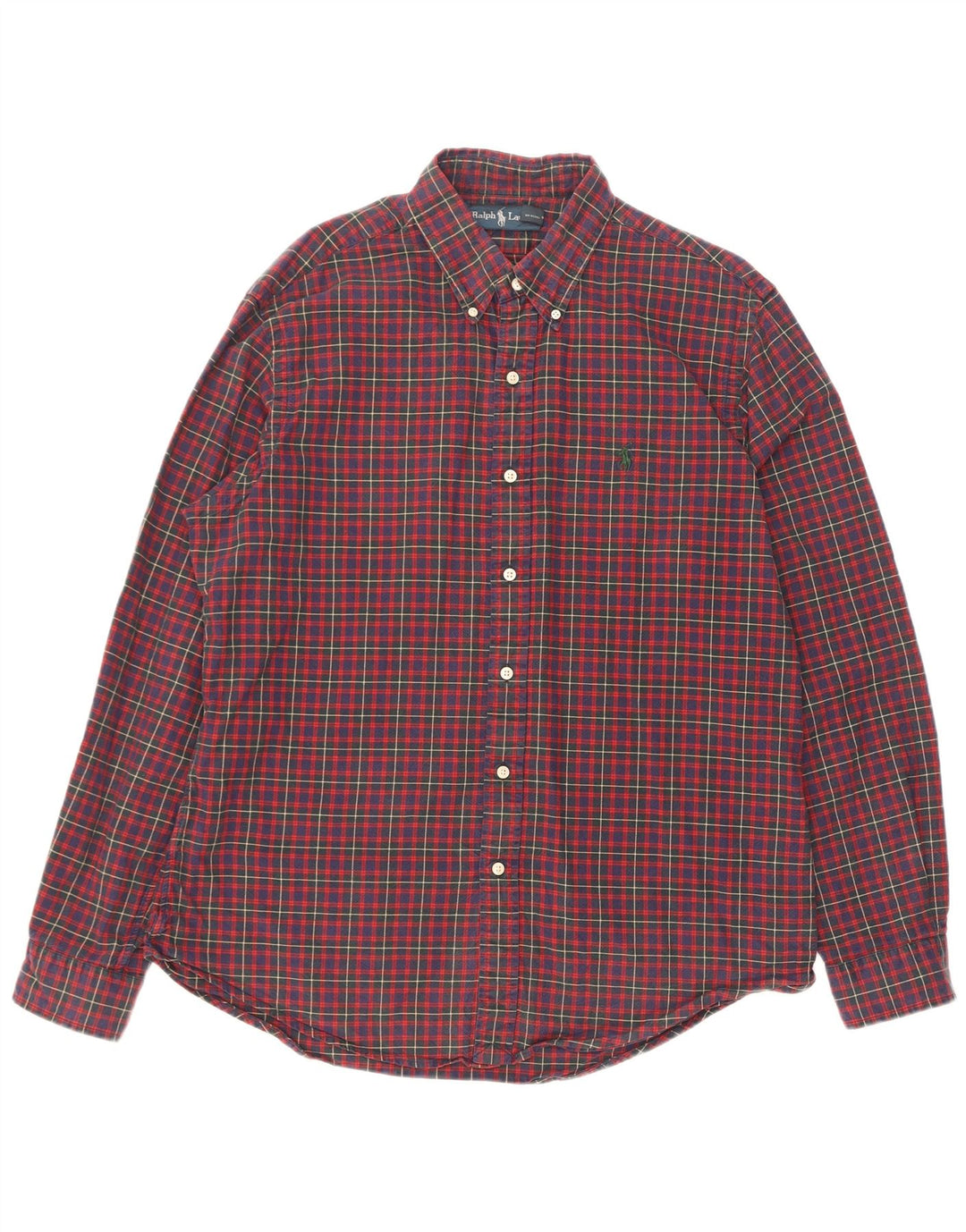 Polo Ralph Lauren Camicia da uomo in cotone a quadri rossi grandi