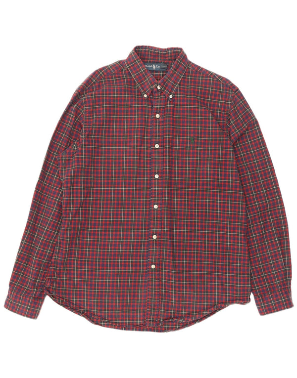 Polo Ralph Lauren Camicia da uomo in cotone a quadri rossi grandi