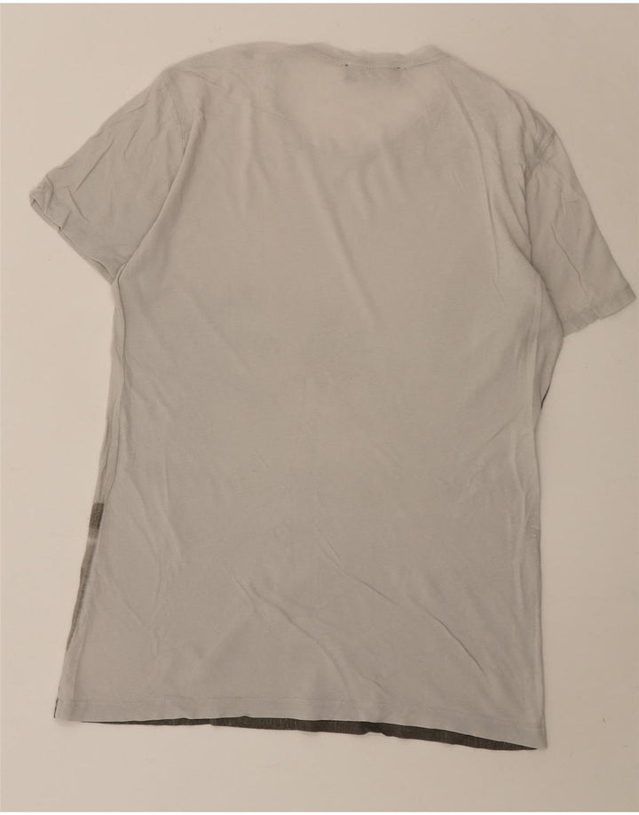 TRUSSARDI T-shirt grafica da uomo Top Small in cotone grigio