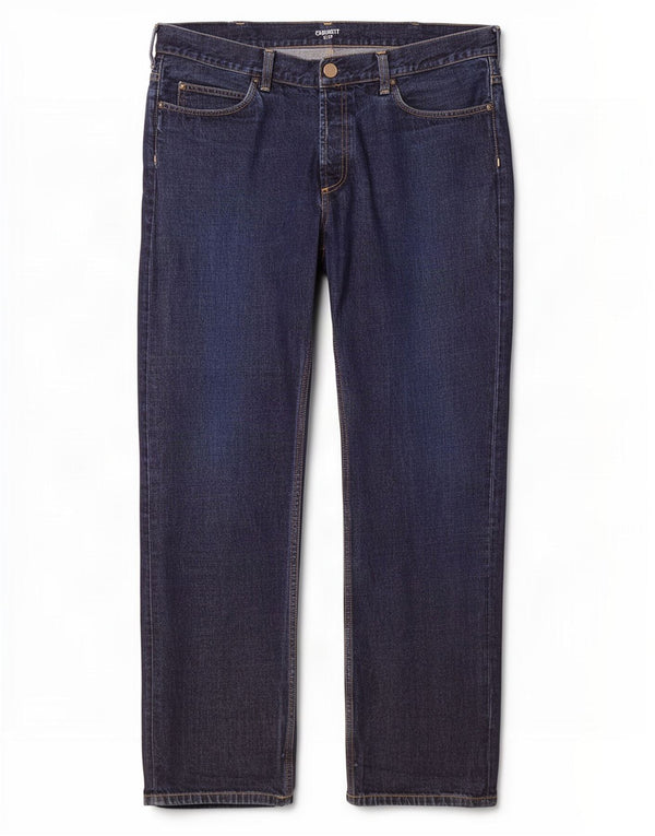 Jeans dritti da uomo Carhartt W38 L32 cotone blu navy