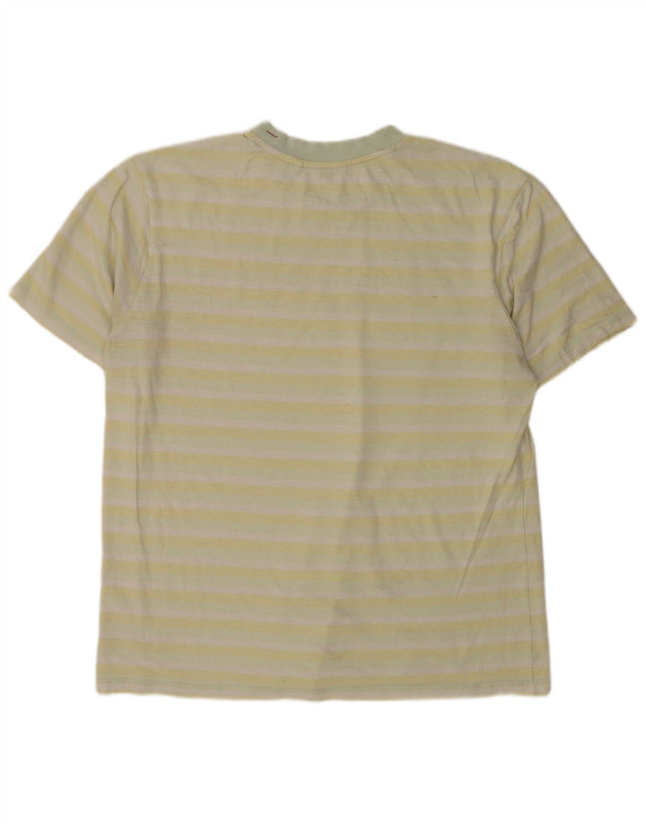 Guess T-shirt grafica da uomo a righe grandi gialle