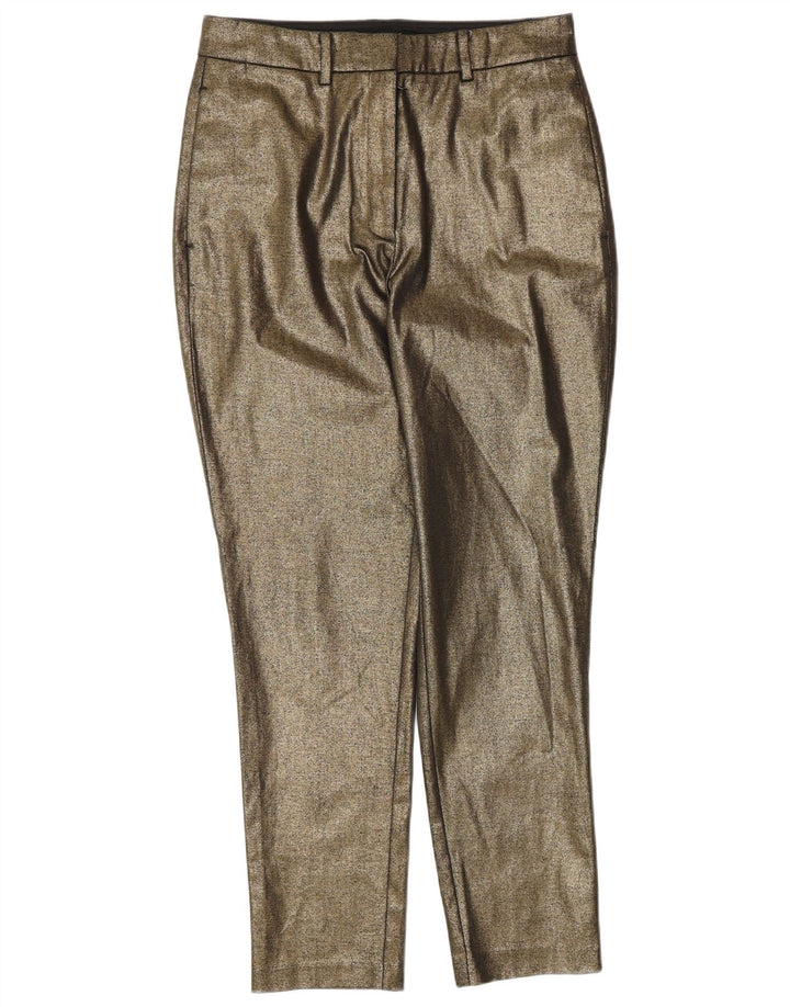 ALL SAINTS Womens Slim Chino Trousers UK 10 Small W28 L28 Gold