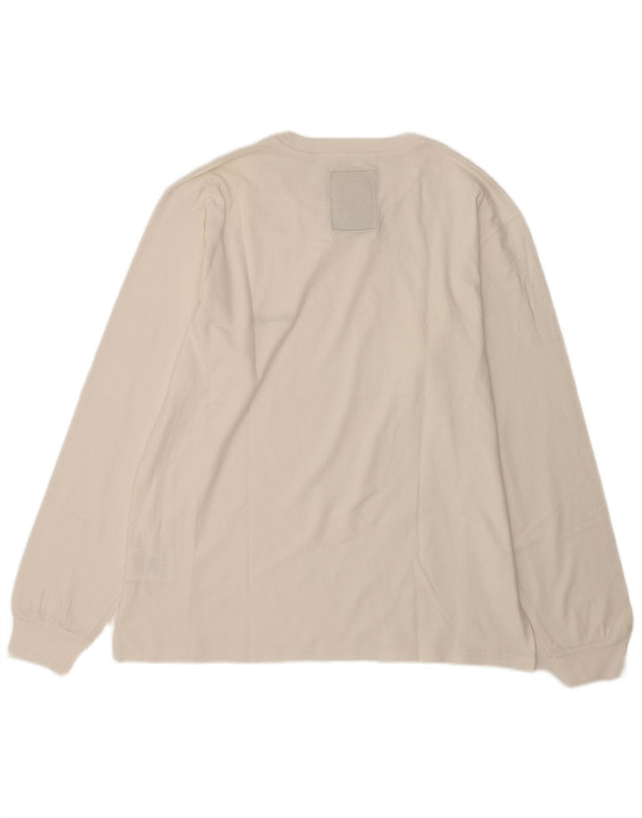 Champion Maglia da uomo a maniche lunghe grande in cotone bianco