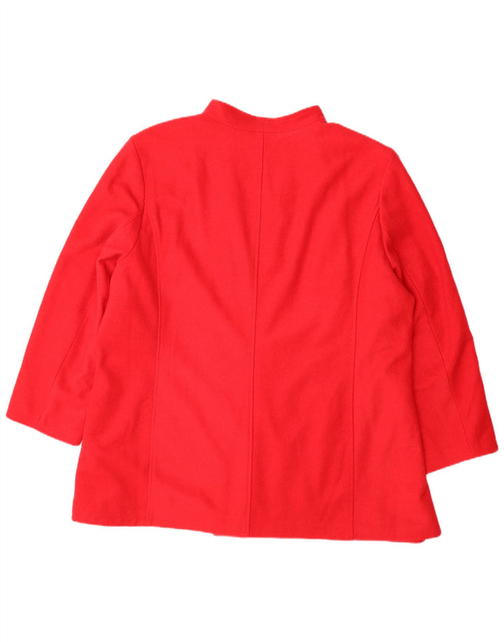 Cappotto da donna VINTAGE UK 28 6XL Poliestere rosso