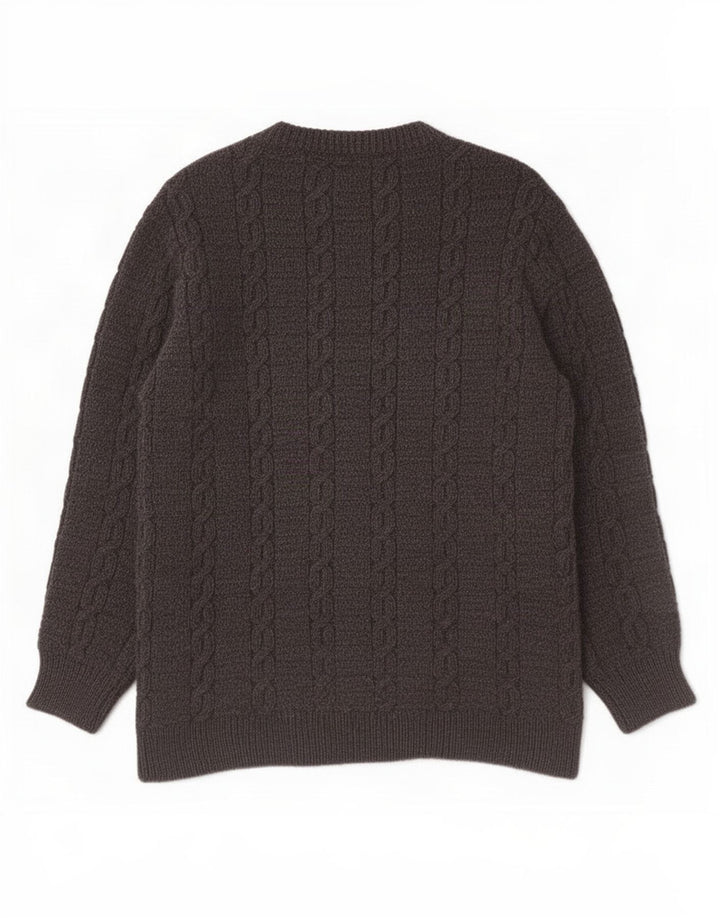 Dunnes Stores Maglione da uomo con scollo a barchetta, grande, in lana grigia