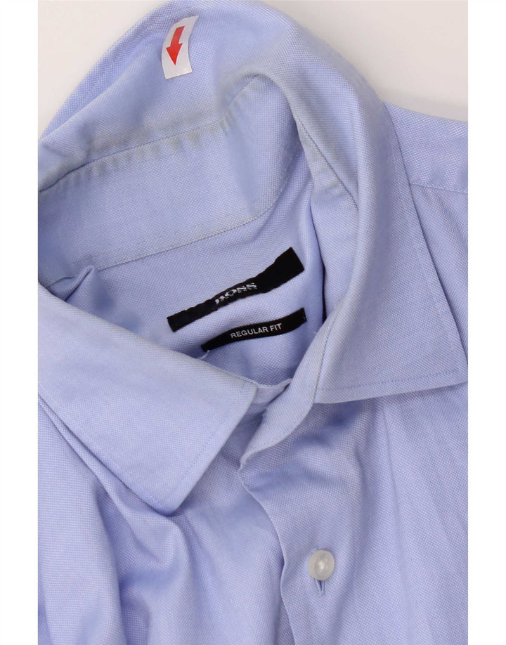 Camicia da uomo vestibilità regolare Hugo Boss taglia 39 cotone blu medio