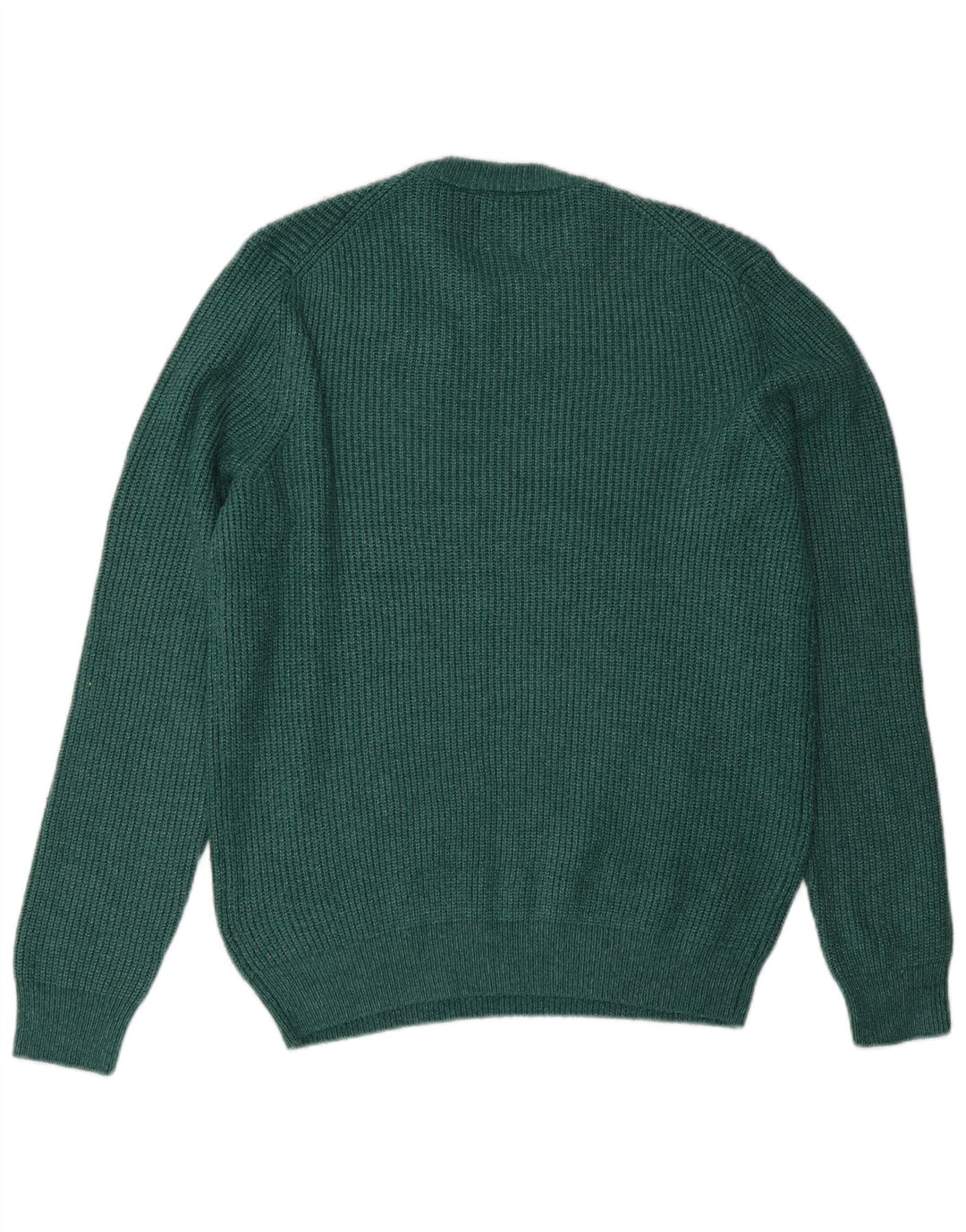 Maglione maglione girocollo da uomo Marks & Spencer verde medio poliestere