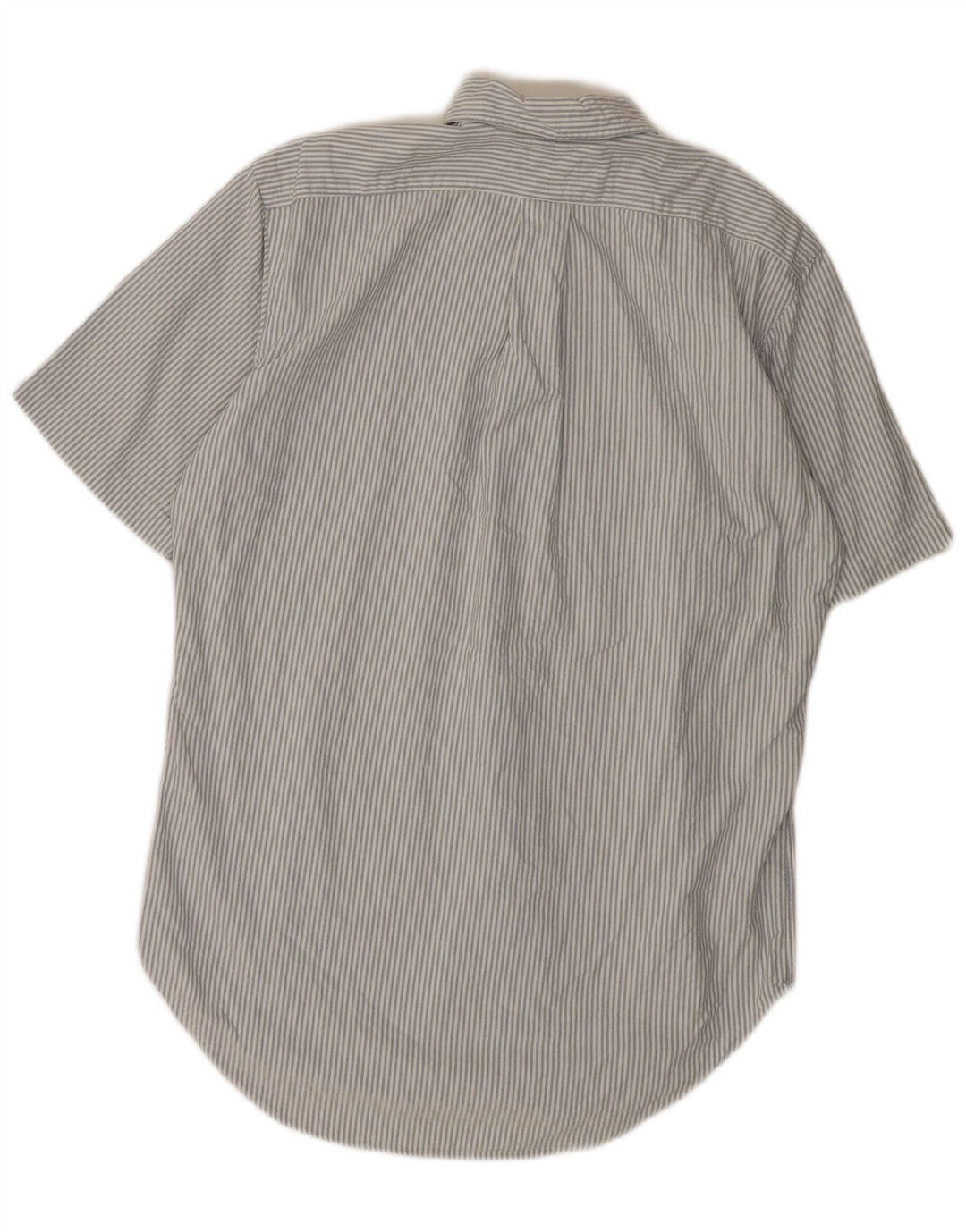 RALPH LAUREN Camicia da uomo a maniche corte dal taglio classico, piccola a righe bianche