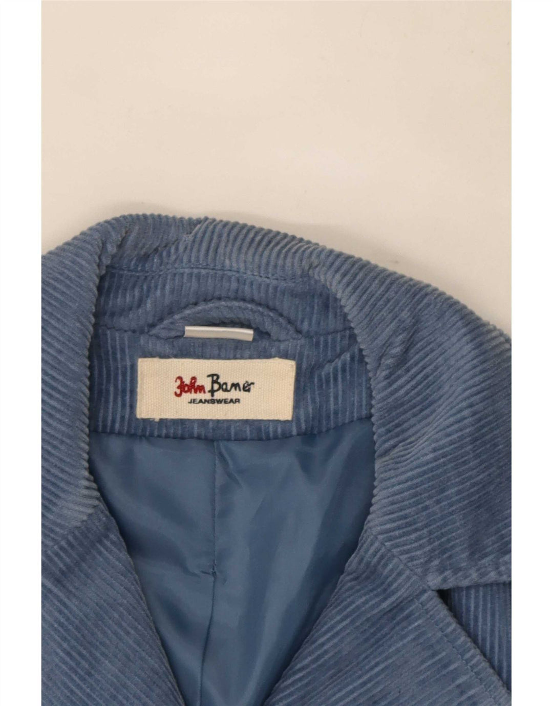 Giacca da donna in velluto a coste John Baner UK 16 grande cotone blu