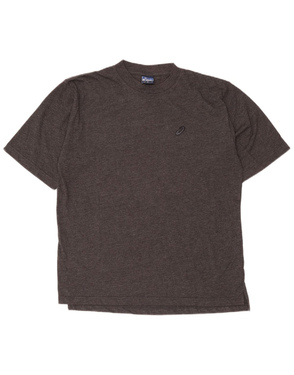T-shirt Asics da uomo vestibilità ampia, piccola, in cotone chiazzato grigio