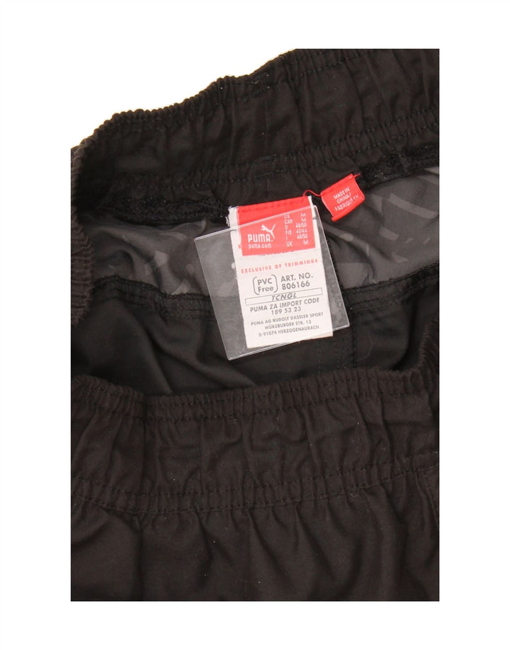 PUMA Mens Graphic Sport Shorts Medium  Black Colourblock Polyester Vintage Puma and Second-Hand Puma from Messina Hembry 