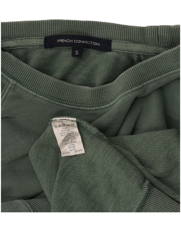Felpa da donna con maniche a 3/4 di French Connection UK 10 piccola verde