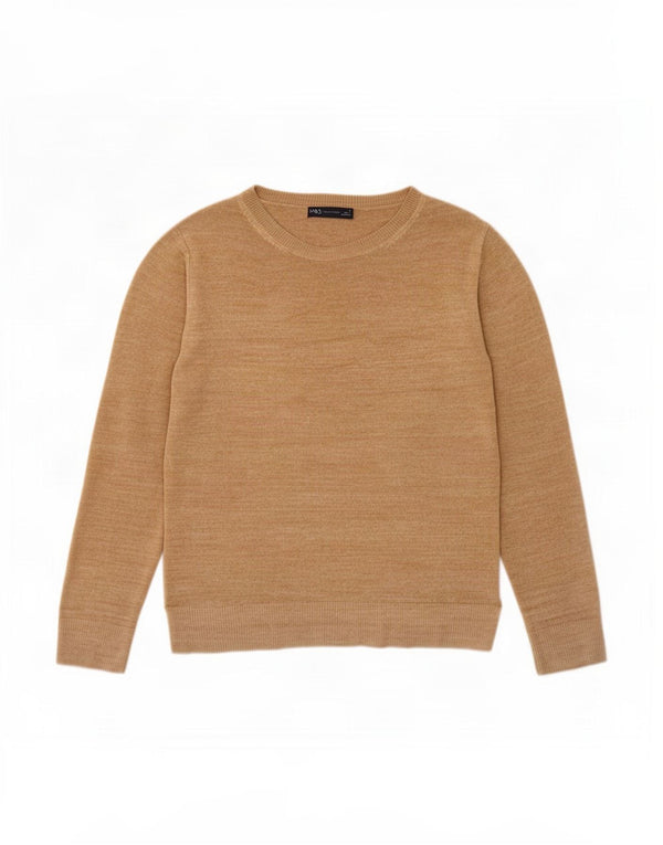 Maglione maglione con scollo a barca da donna Marks & Spencer UK 8 piccolo acrilico beige
