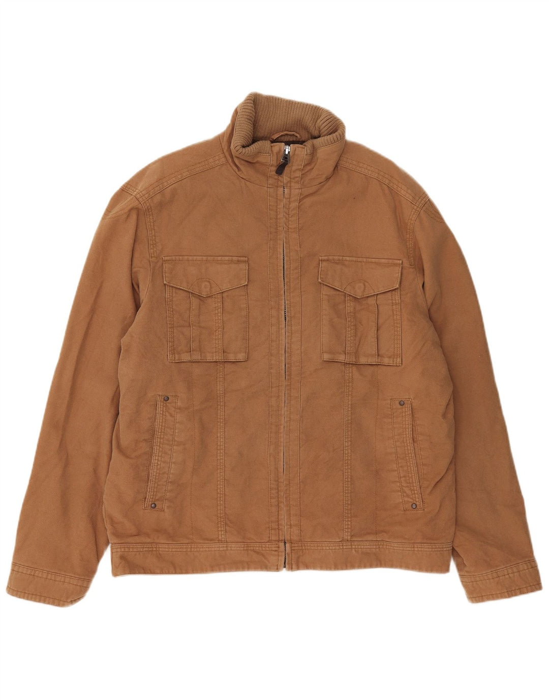 Giacca da uomo Marks & Spencer Blue Harbour Utility UK 40 Large in cotone marrone