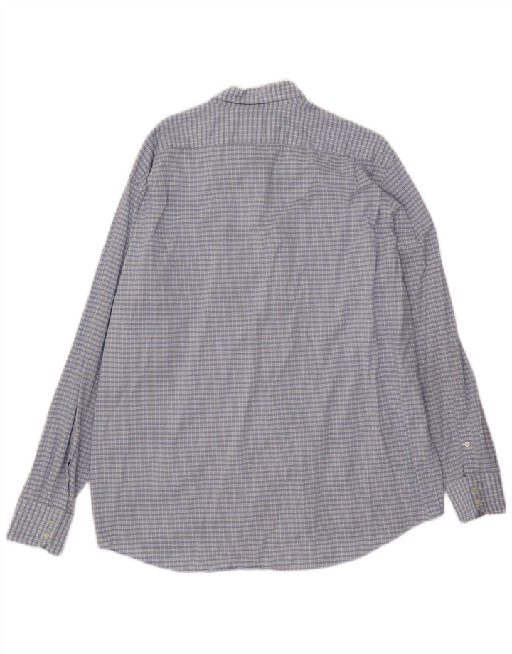 Camicia da uomo Lacoste taglia 46 2XL cotone a quadretti blu
