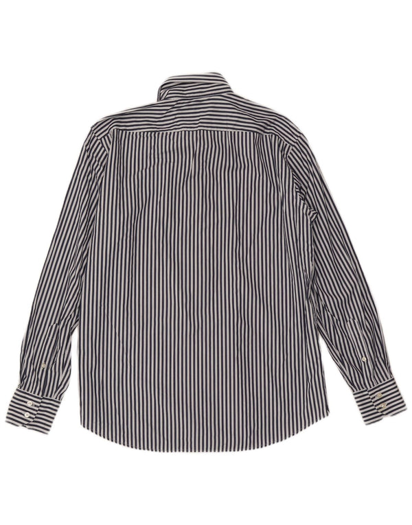 Camicia da uomo dalla vestibilità regolare Hugo Boss taglia 42 16 1/2 grande a righe blu navy