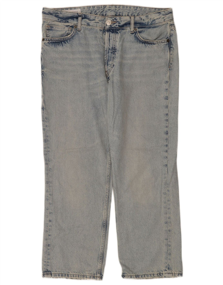 Jeans dritti da donna ZARA EU 40 medio W30 L28 cotone blu