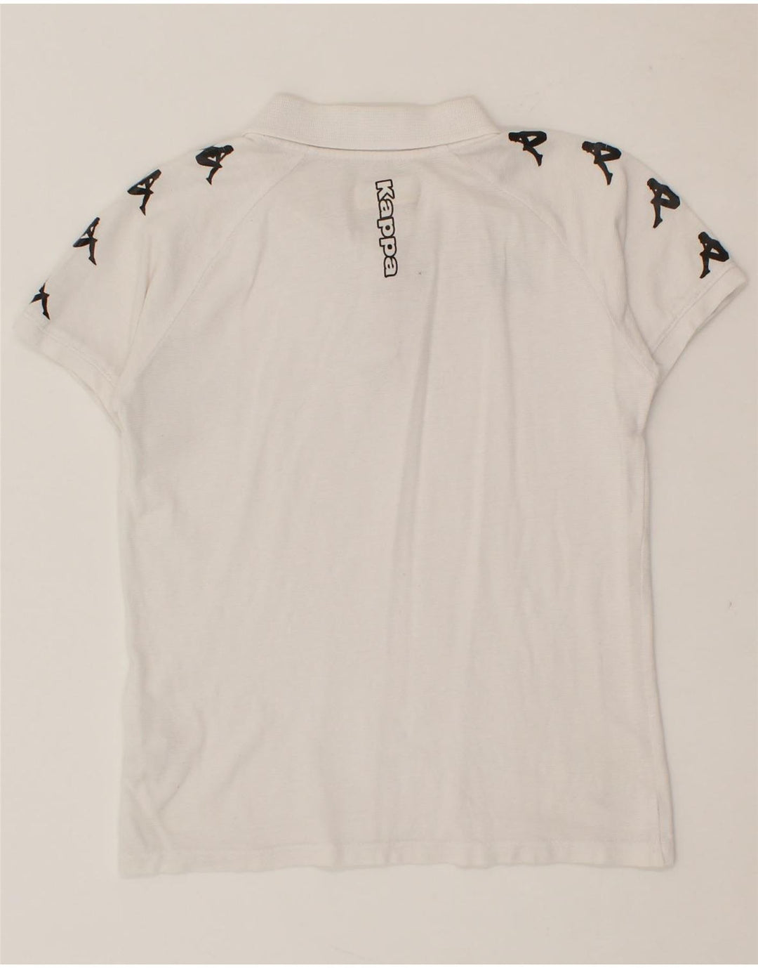 KAPPA Boys Graphic Polo Shirt 11-12 Years White Cotton Vintage Kappa and Second-Hand Kappa from Messina Hembry 