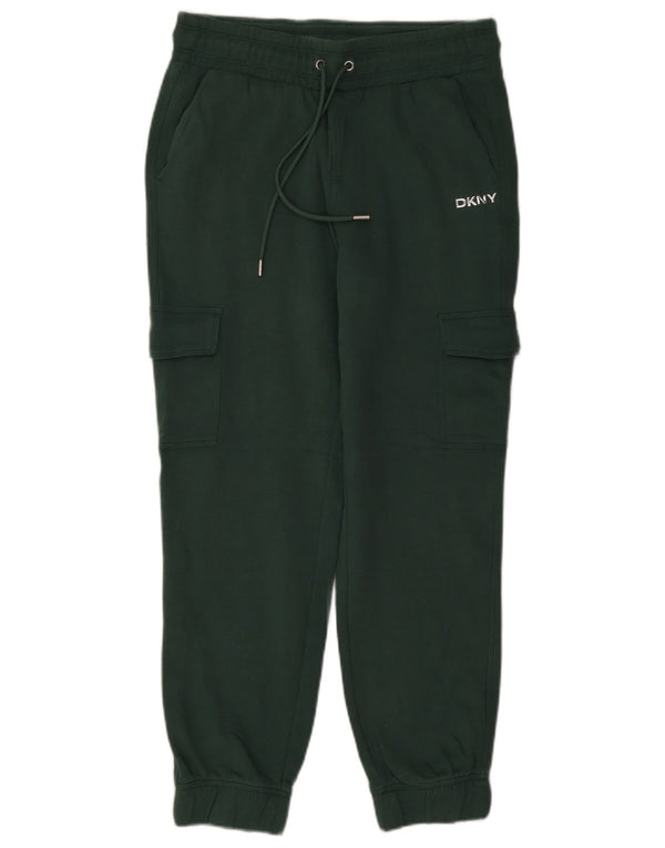 Pantaloni da tuta cargo da donna Dkny Joggers UK 10 piccoli cotone verde