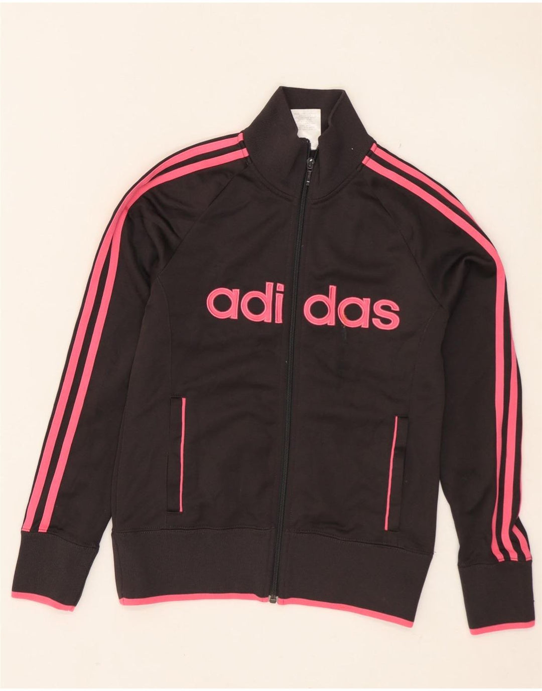 Giacca da ginnastica grafica da donna Adidas UK 8 Small Poliestere grigio