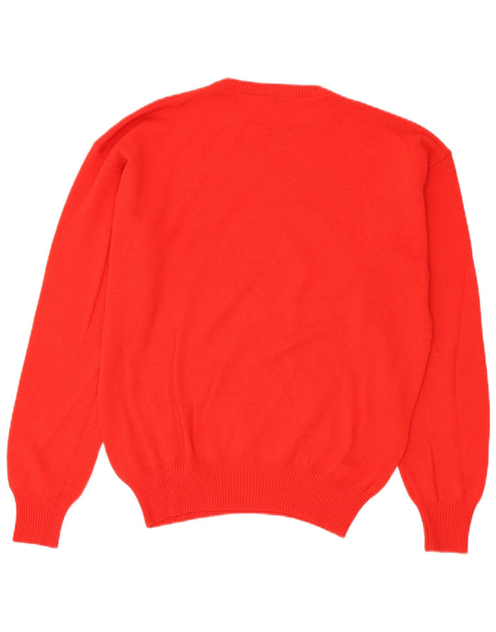 Maglione Maglione Girocollo Uomo Gran Sasso Rosso Medio Lana Vergine