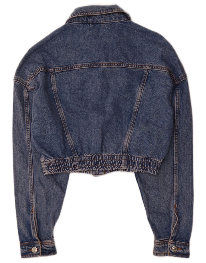 Giacca in denim corto da donna Topshop UK 8 piccola blu